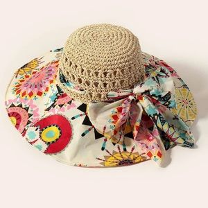🆕 Boho Crochet Straw Hat
